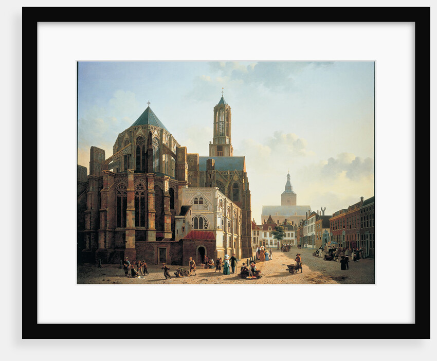 View of the choir and tower of Utrecht Cathedral, c. 1829 by Jan Hendrik Verheyen