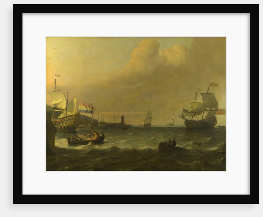 Dutch Men-of-war entering a Mediterranean Port, 1681 by Ludolf Bakhuizen