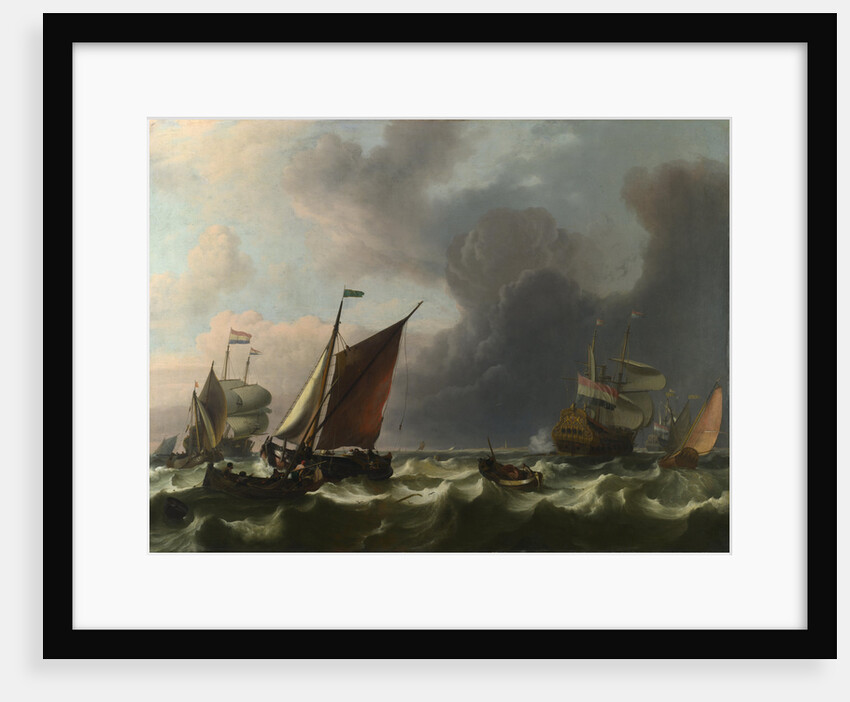 Dutch Men-of-war and Small Vessels in a Fresh Breeze off Enkhuizen, 1683 by Ludolf Bakhuizen