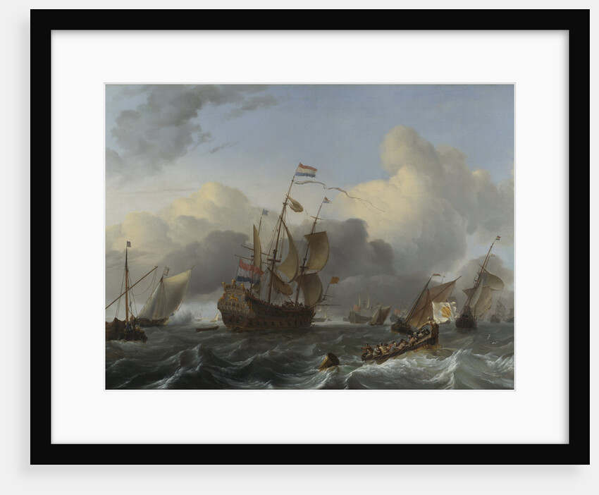 Flagship Eendracht and a Fleet of Dutch Men-of-war, c. 1670 by Ludolf Bakhuizen