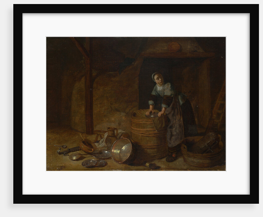 A Woman scouring a Pot, c. 1650-1660 by Pieter van den Bosch