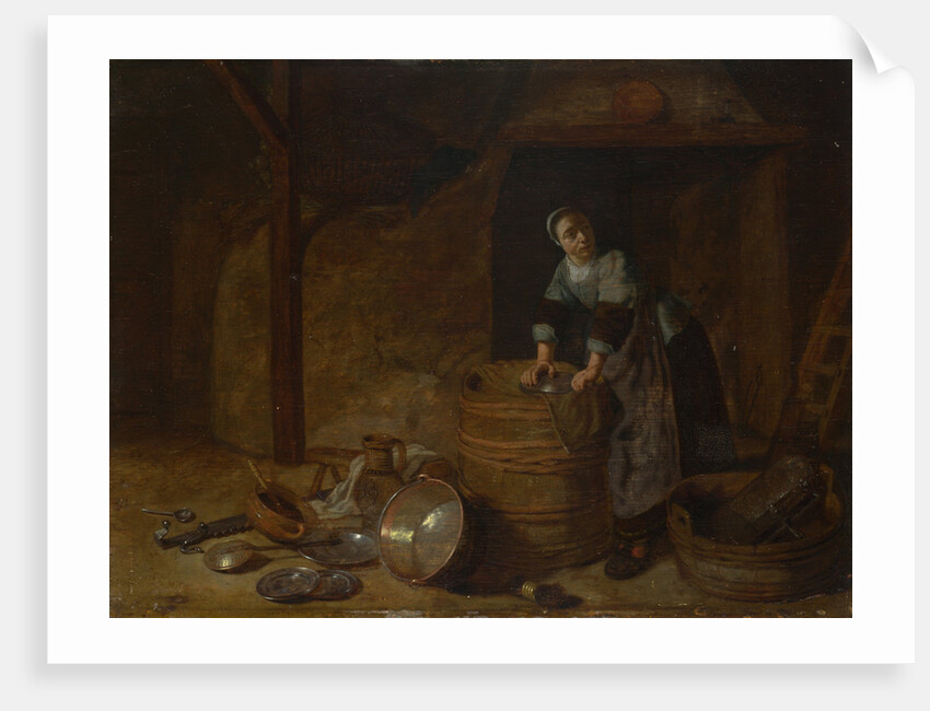 A Woman scouring a Pot, c. 1650-1660 by Pieter van den Bosch