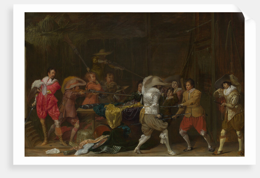 Soldiers fighting over Booty in a Barn, c.1623 by Willem Cornelisz Duyster