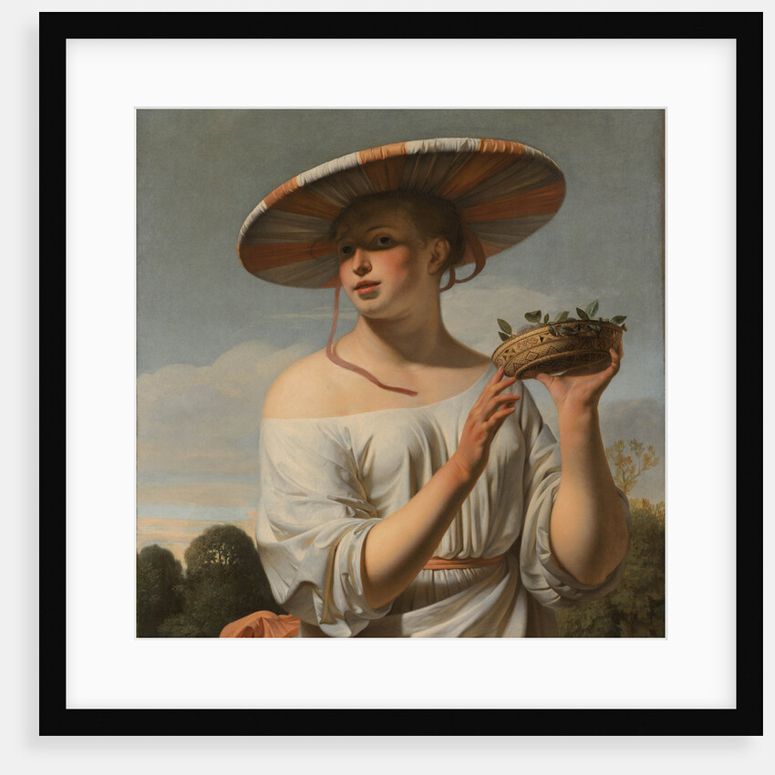 Girl with a Large Hat, 1645-1648 by Caesar Boëtius van Everdingen