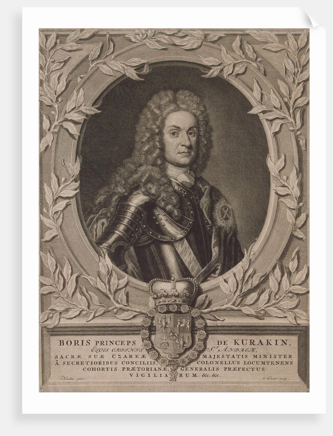 Portrait of Prince Boris Ivanovich Kurakin, after 1717 by Pieter Stevens van Gunst