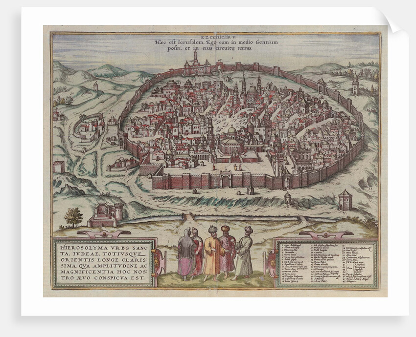 The Jerusalem Map by Frans Hogenberg