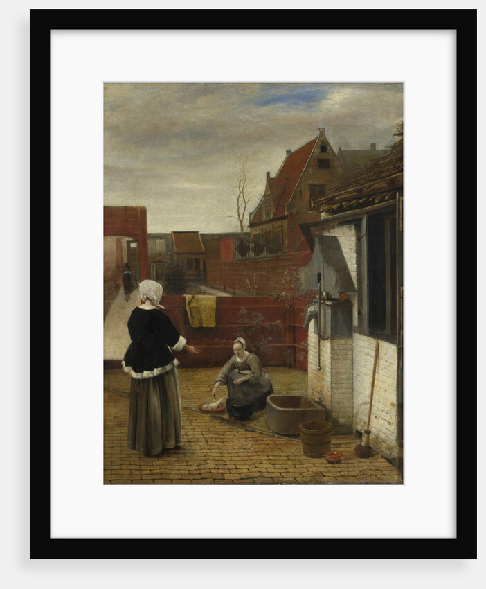 A Woman and her Maid in a Courtyard, ca 1661 by Pieter Hooch de