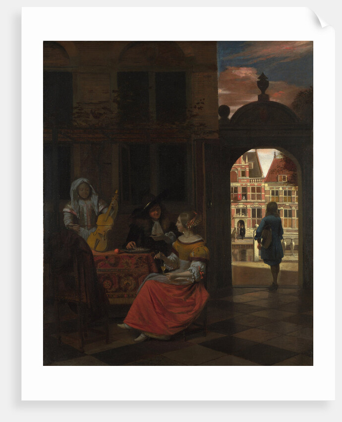 A Musical Party in a Courtyard, 1677 by Pieter Hooch de