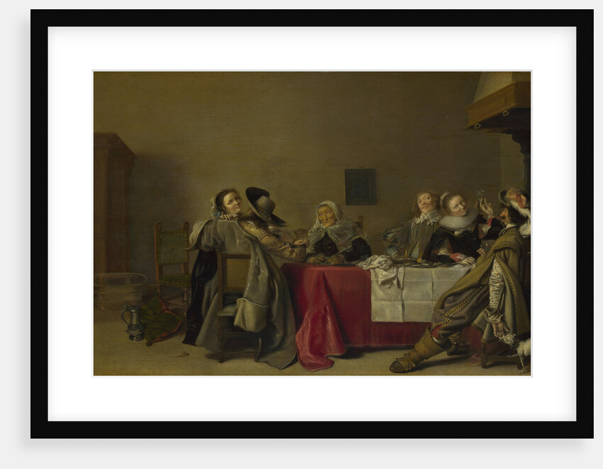 A Merry Company at Table, 1630 by Hendrik Gerritsz. Pot