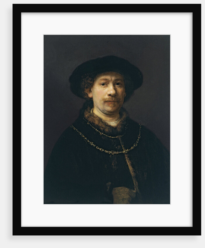 Self Portrait with Beret and Two Gold Chains, ca 1642 by Rembrandt van Rhijn