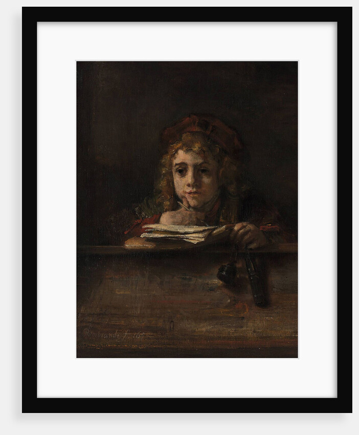 Titus at his desk, 1655 by Rembrandt van Rhijn