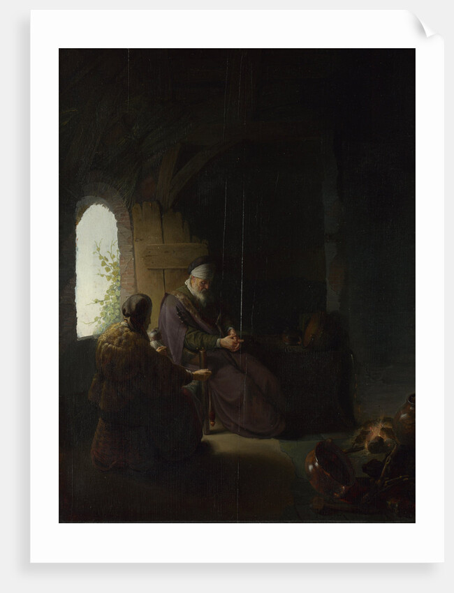 Anna and the Blind Tobit, c.1630 by Rembrandt van Rhijn