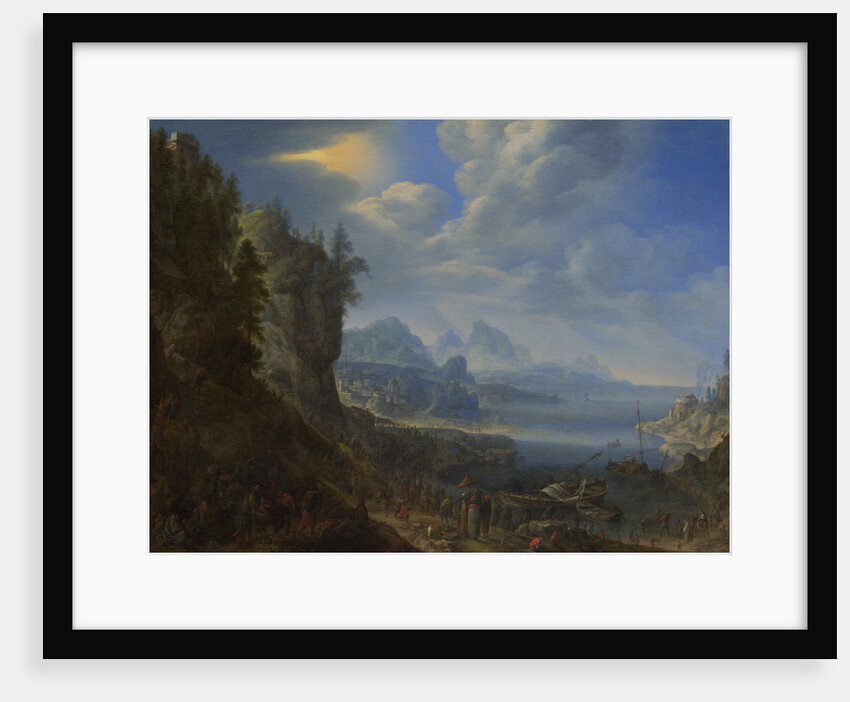 Christ teaching from Saint Peters Boat on the Lake of Gennesaret, 1667 by Herman Saftleven