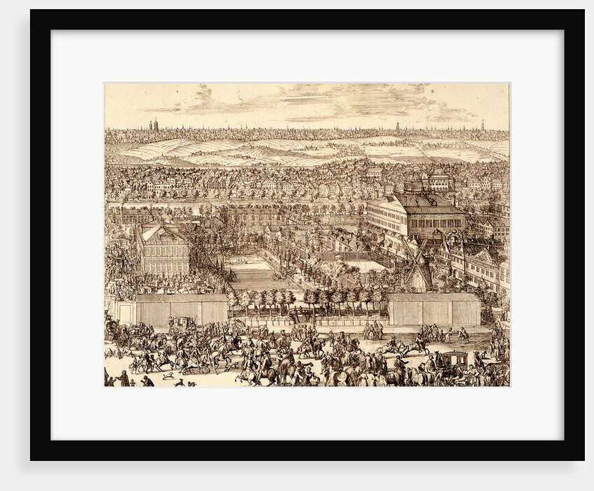 German Quarter (Nemetskaya sloboda) in Moscow (right part), 1705 by Adriaan Schoonebeek