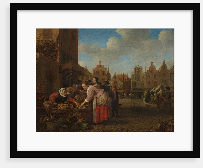 View of the Great Market in Rotterdam, 1654 by Hendrik Maertensz Sorgh