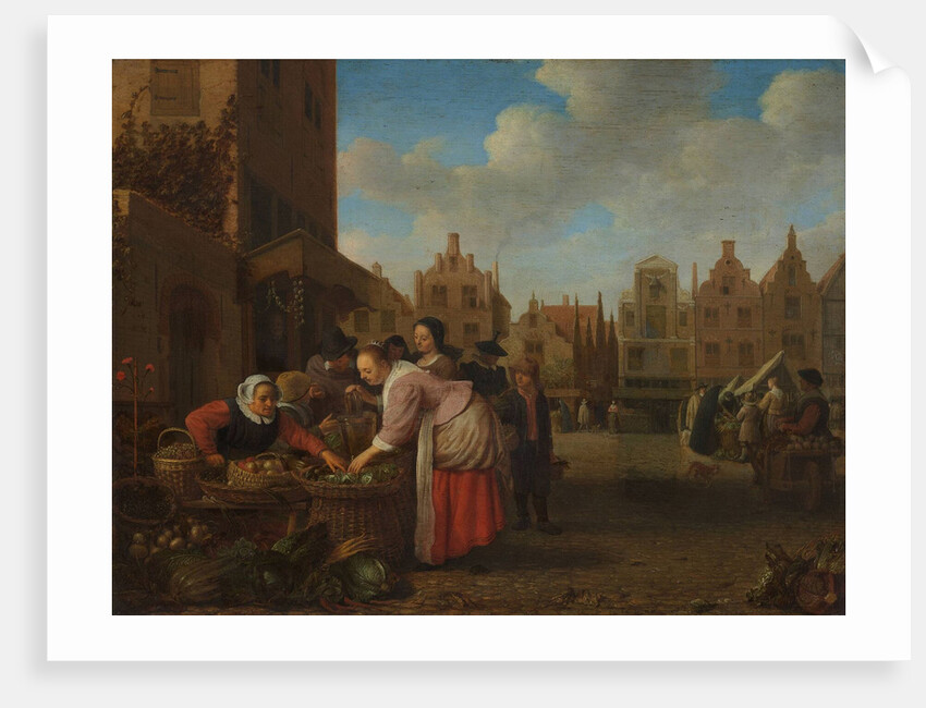 View of the Great Market in Rotterdam, 1654 by Hendrik Maertensz Sorgh
