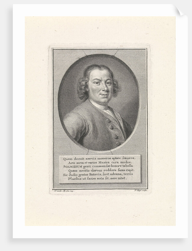 Portrait of the Composer Anton Wilhelm Solnitz, c. 1750 by Pieter Tanjé