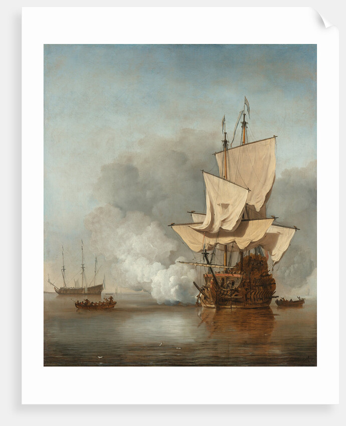 The Cannon Shot, c. 1680 by Willem van de Velde the Younger