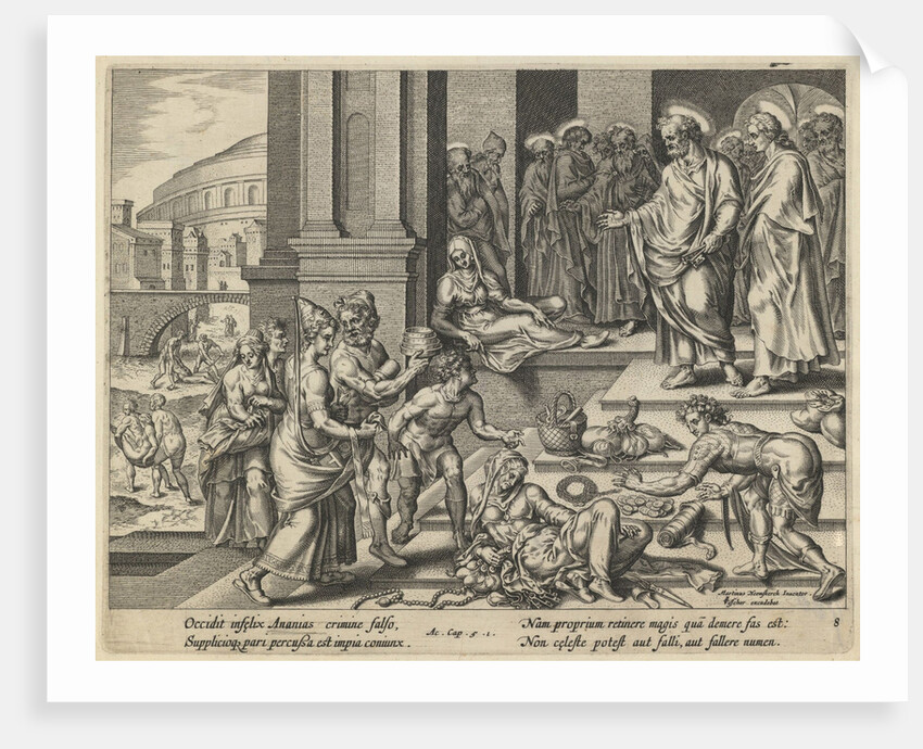 The Parable of Ananias and Sapphira, Early 17th cen by Jan Claesz Visscher