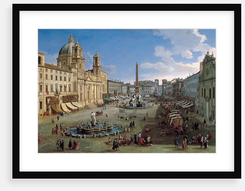 The Piazza Navona in Rome, 1699 by Caspar Adriaensz. van Wittel