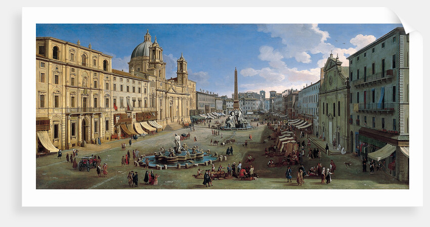 The Piazza Navona in Rome, 1699 by Caspar Adriaensz. van Wittel