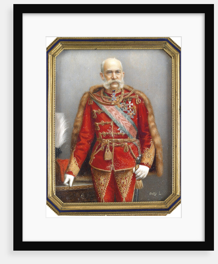 Portrait of Franz Joseph I of Austria in Hungarian Uniform by Lajos Osko