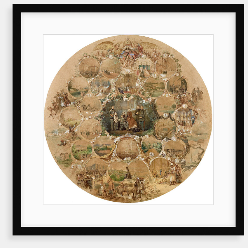 Composition to the celebration of the silver wedding of Emperor Alexander II, 1866 by Mihály Zichy
