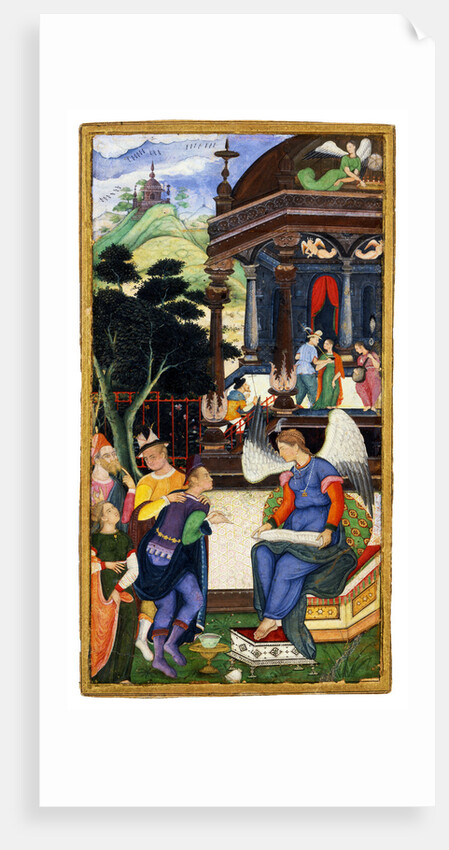 An Angel Conversing with a Group of Europeans, c. 1610 by Indian Art