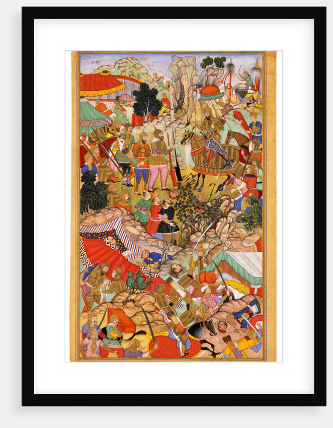 Tayang Khan Presented with the Head of the Mongol Leader Ong Khan (Miniature from Jami al-tawarikh (Universal History), c. 1596 by Miskina