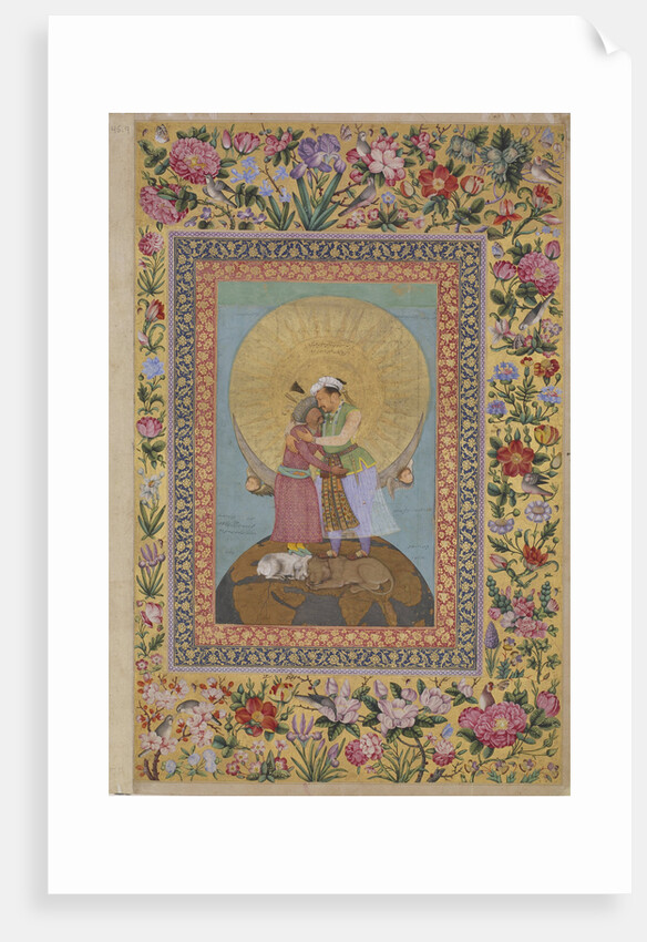 Jahangirs Dream. Abbas I, Shah of Persia (left) and Jahangir, Emperor of India, c. 1620 by Abu al-Hasan