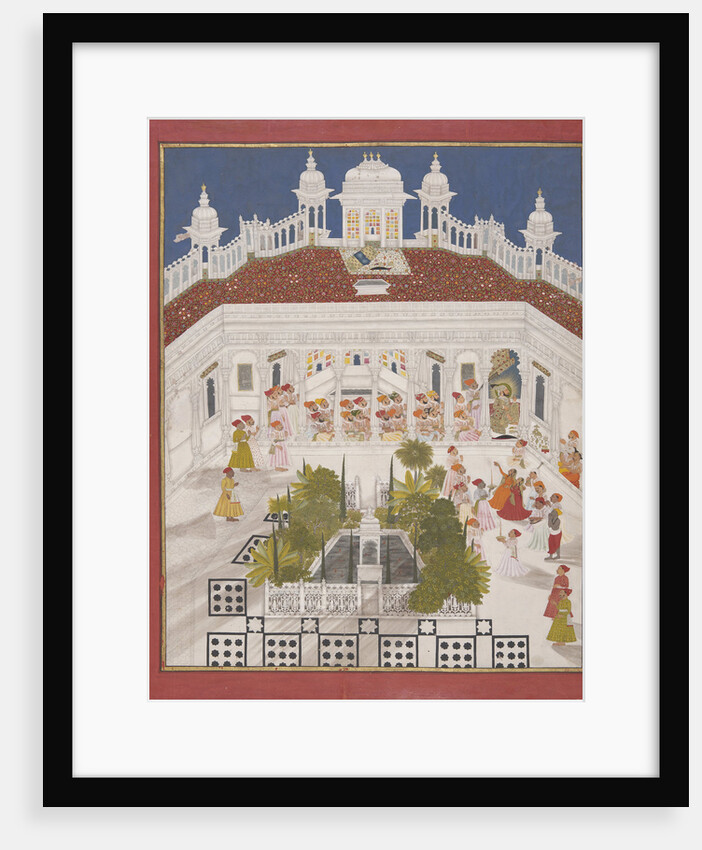 Maharana Ari Singh worshipping in his palace, 1765 by Anonymous