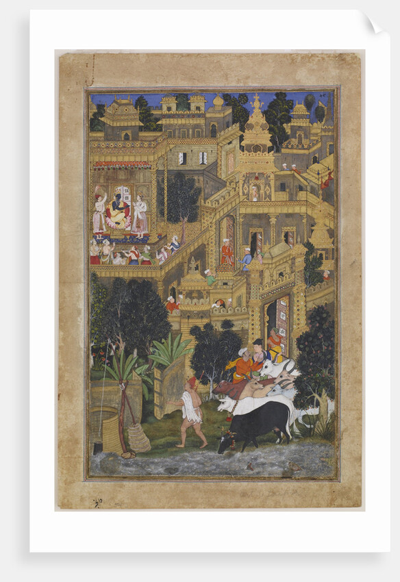 The Lord Krishna in the Golden City, ca 1586 by Kesav Kalan