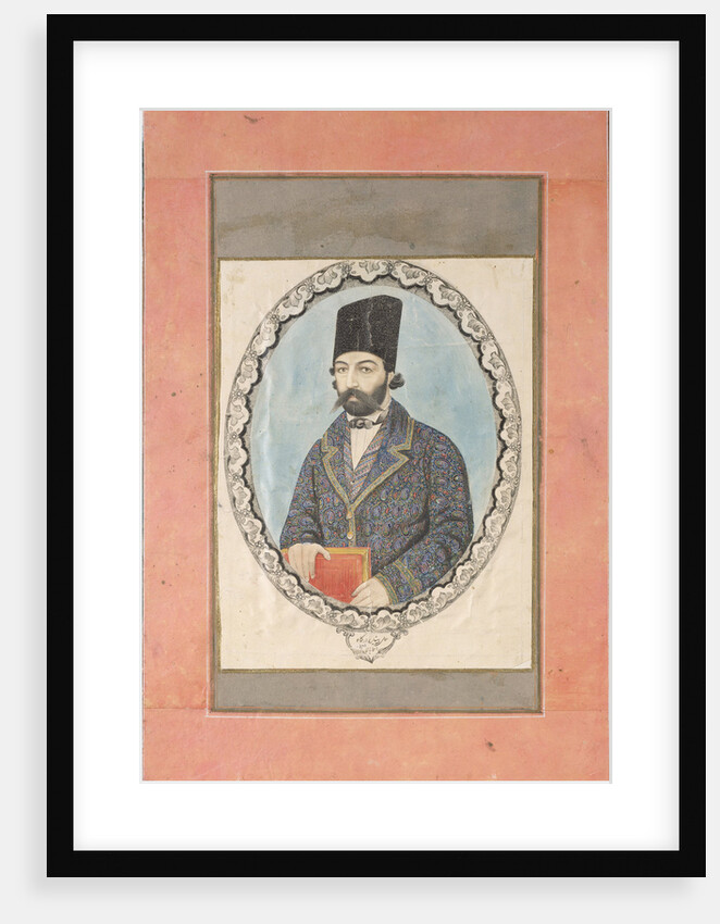 Portrait of a man with a Book, c. 1870 by Aqa Bala