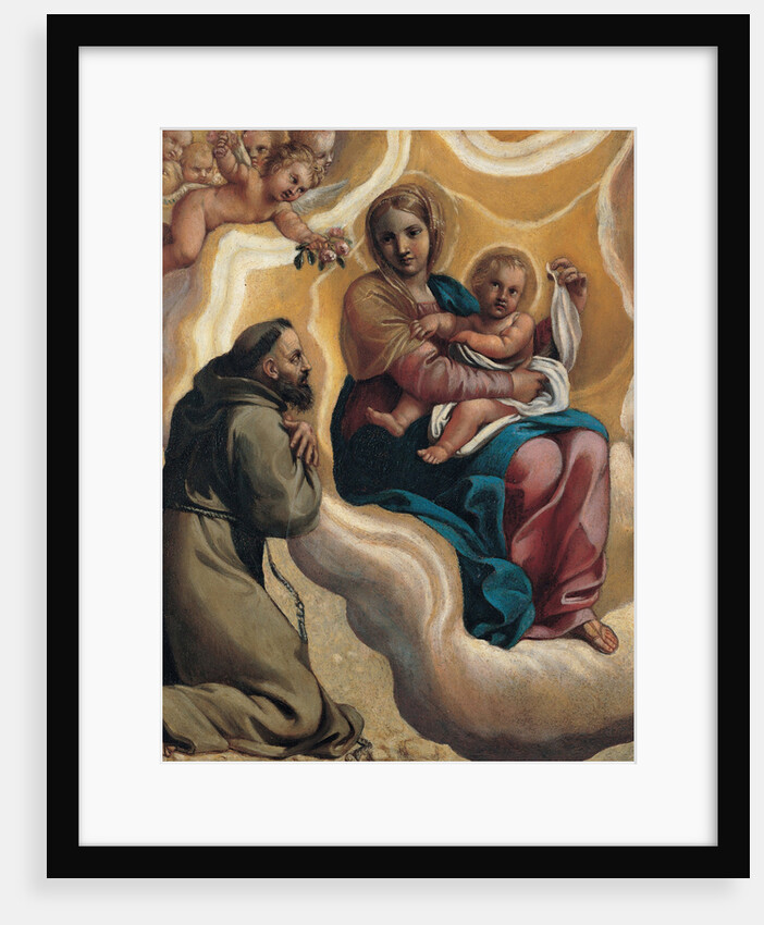 Madonna with the Child and Saint Francis, 1605 by Antonio Marziale Carracci