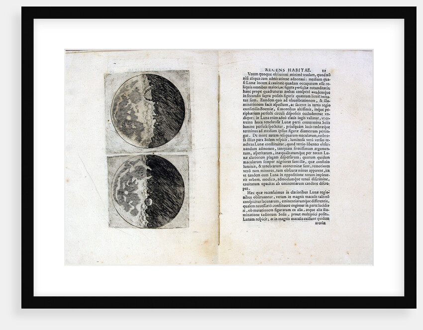 Leaf of book Sidereus Nuncius (Sidereal Messenger) by Galileo Galilei, 1610 by Galileo Galilei