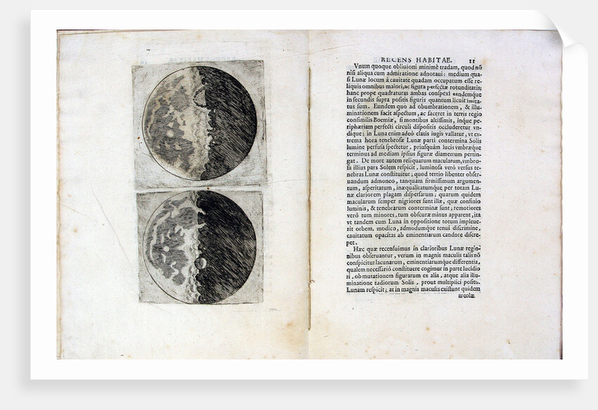 Leaf of book Sidereus Nuncius (Sidereal Messenger) by Galileo Galilei, 1610 by Galileo Galilei
