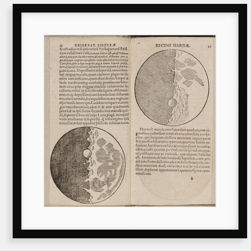 Leaf of book Sidereus Nuncius (Sidereal Messenger) by Galileo Galilei, 1610 by Galileo Galilei