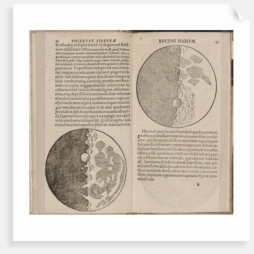 Leaf of book Sidereus Nuncius (Sidereal Messenger) by Galileo Galilei, 1610 by Galileo Galilei