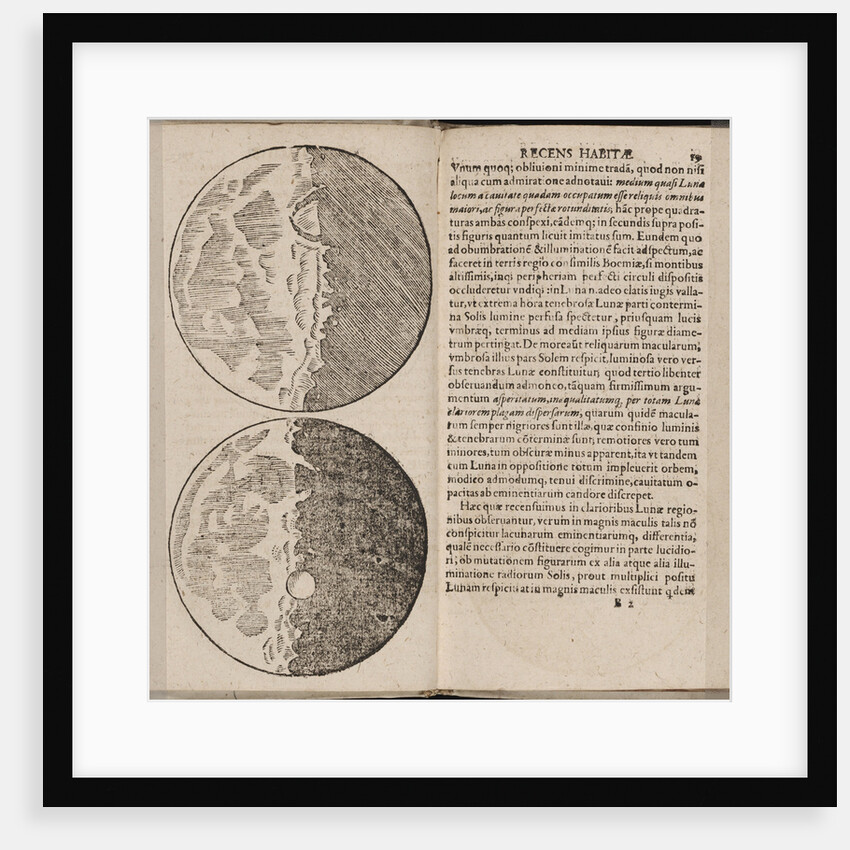Leaf of book Sidereus Nuncius (Sidereal Messenger) by Galileo Galilei, 1610 by Galileo Galilei