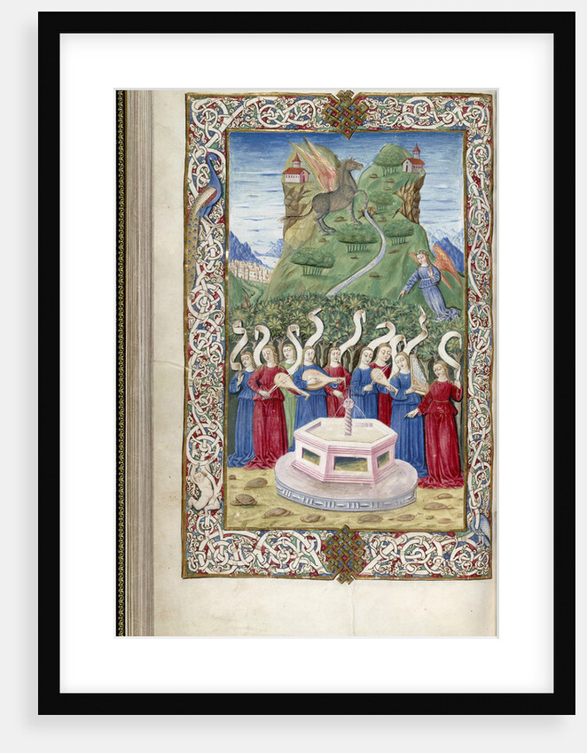 The nine Muses with Pegasus and Mount Helicon (From Argumentum by Guarinus Veronensis), 1485-1499 by Anonymous