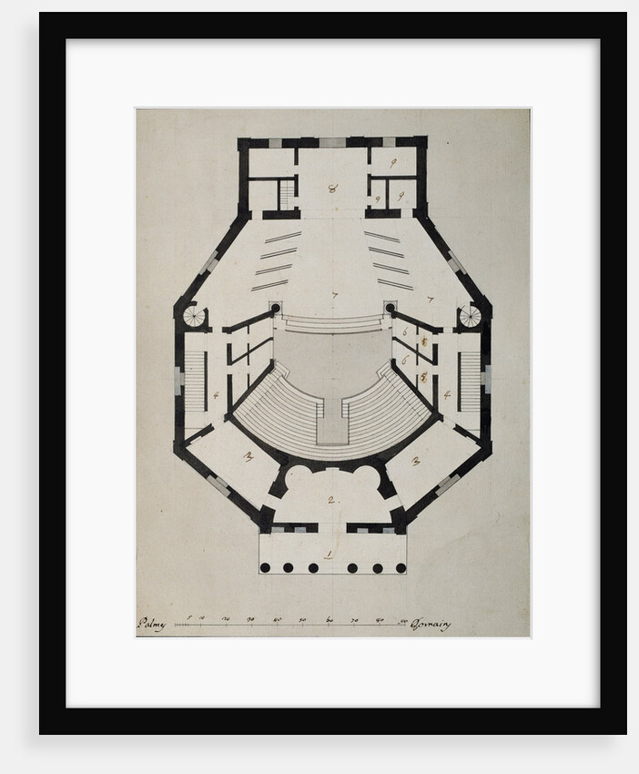Downstairs Floor Plan by Giacomo Antonio Domenico Quarenghi
