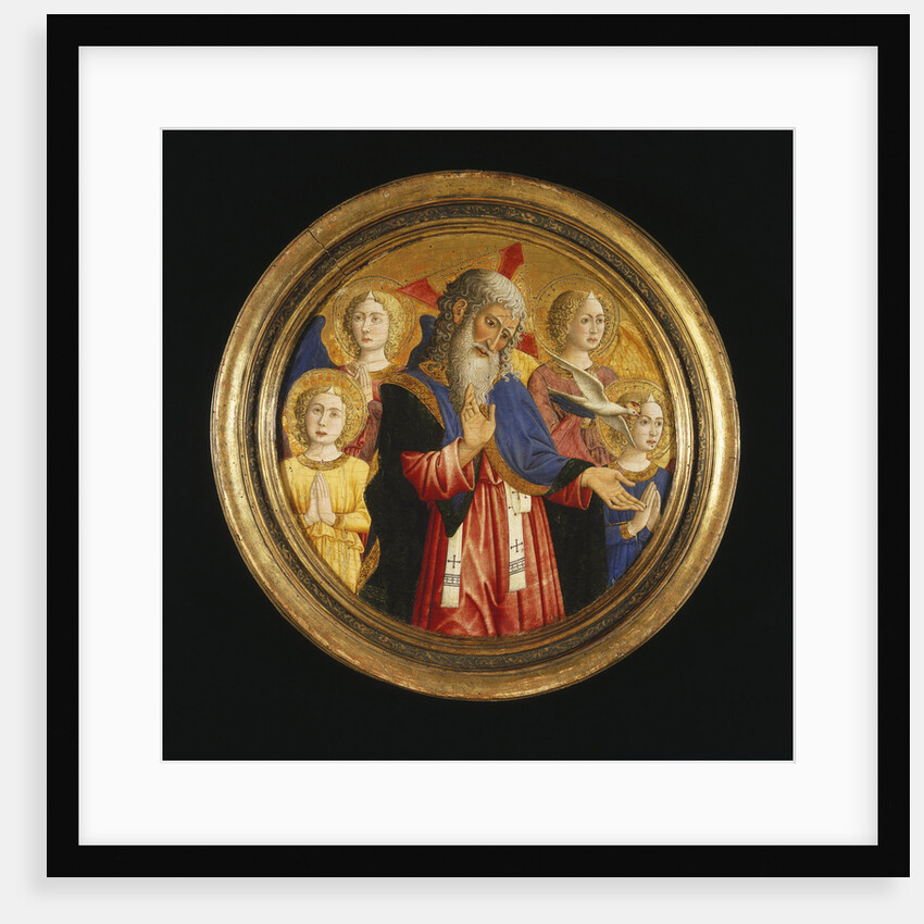 God the Father with Four Angels and the Dove of the Holy Spirit, ca 1460 by Giovanni Francesco da Rimini