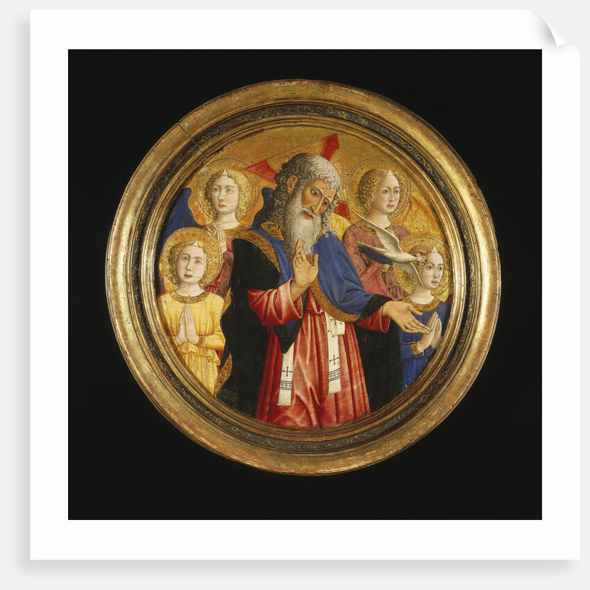 God the Father with Four Angels and the Dove of the Holy Spirit, ca 1460 by Giovanni Francesco da Rimini