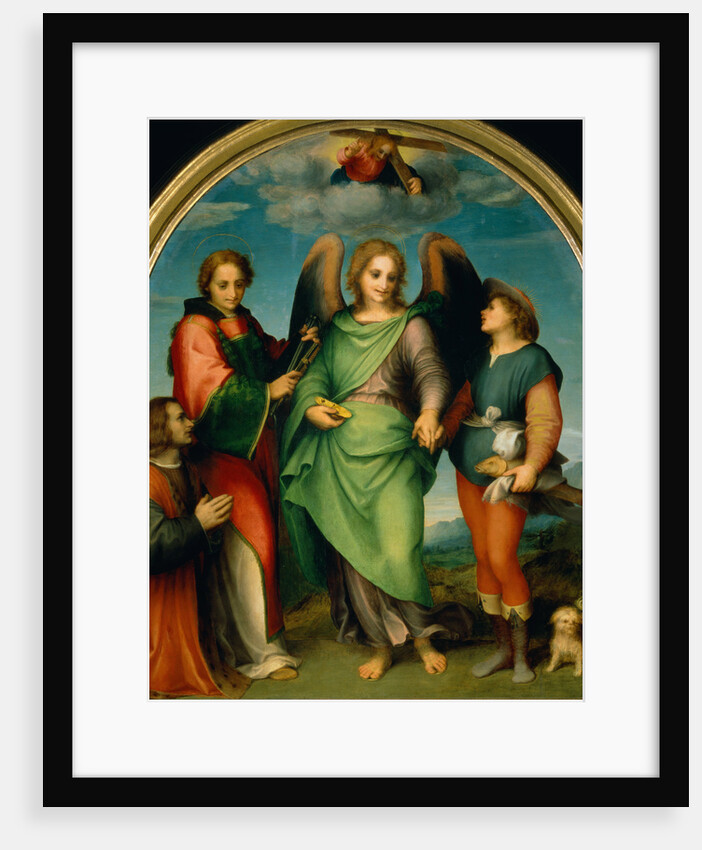 The Archangel Raphael with Tobias, St Lawrence and the Donor, Leonardo di Lorenzo Morelli, 1512 by Andrea del Sarto