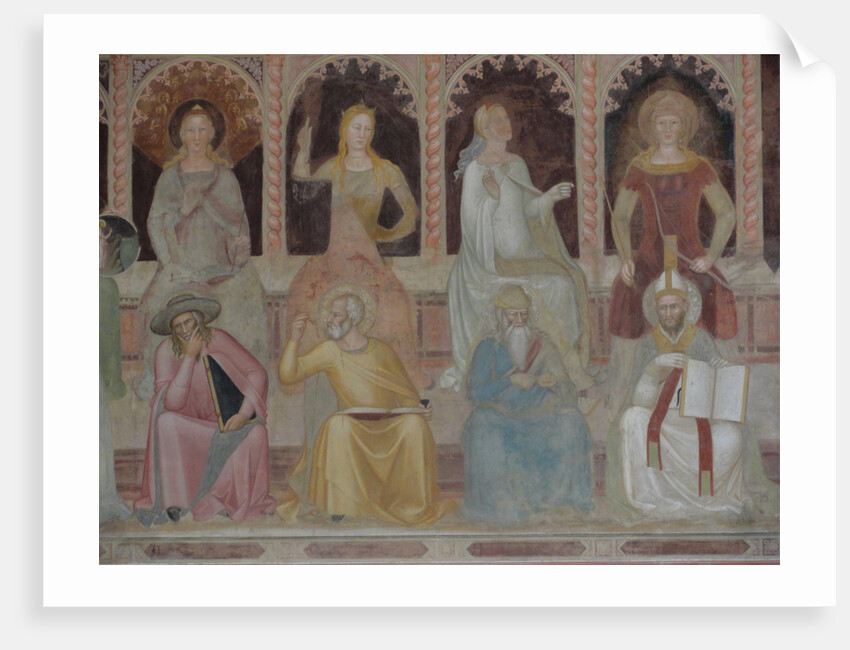 The allegorical figure of Theology. Detail of the Allegory of the Active and Triumphant Church and of the Dominican order, ca 1365 by Andrea di Bonaiuto