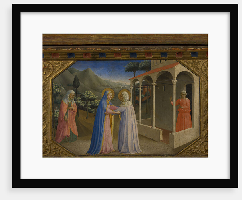 The Visitation (The Annunciation retable with 5 Predella scenes), 1430-1432 by Fra Giovanni da Fiesole Angelico