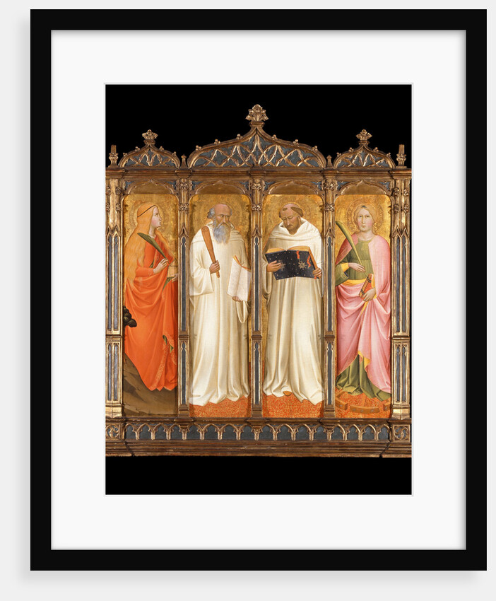 Saints Mary Magdalene, Benedict, Bernard of Clairvaux and Catherine of Alexandria, ca 1380 by Agnolo Gaddi