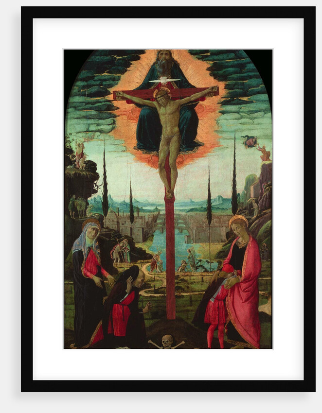 Altarpiece: the Trinity, the Virgin, Saint John and Donors, c. 1480 by Jacopo del Sellaio