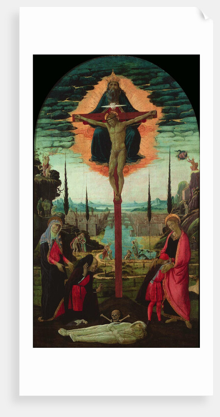 Altarpiece: the Trinity, the Virgin, Saint John and Donors, c. 1480 by Jacopo del Sellaio