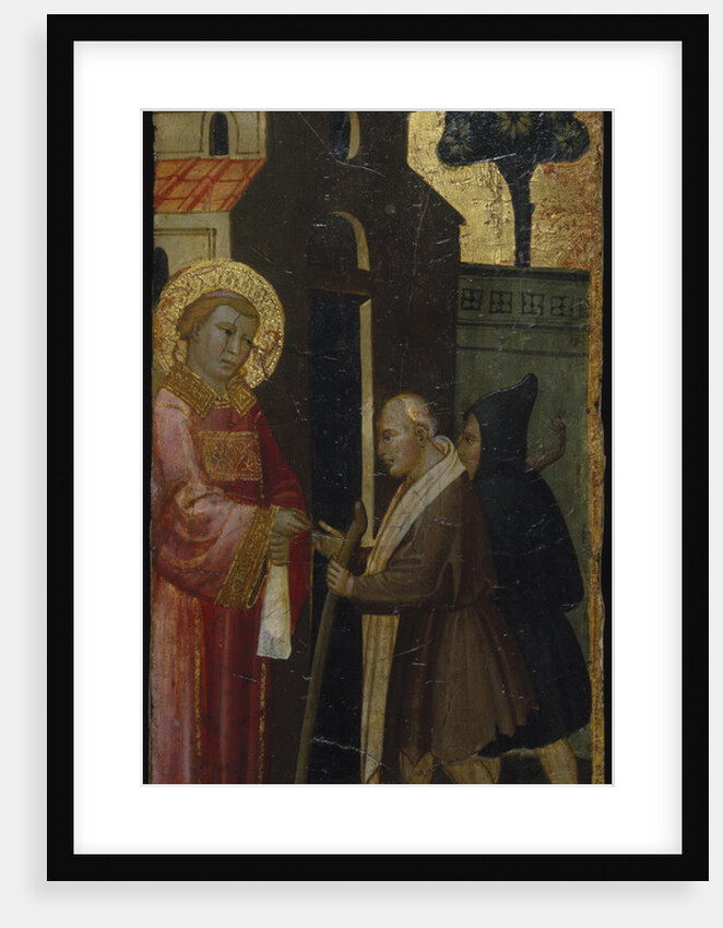 Saint Lawrence Distributing Alms to the Poor. Scenes from the Life of Saint Lawrence, predella, ca 1412 by Lorenzo di Niccolò